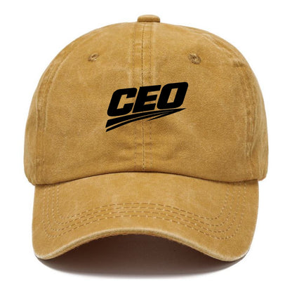 Bold typography design - "CEO" - chief executive, running things - Classic Cap - Golden Harvest(Yellow)