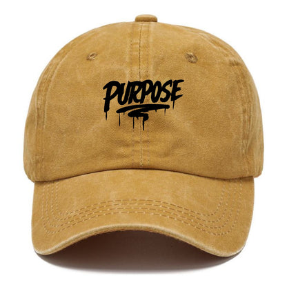 Bold typography design - "PURPOSE" - reason for being - Classic Cap - Golden Harvest(Yellow)