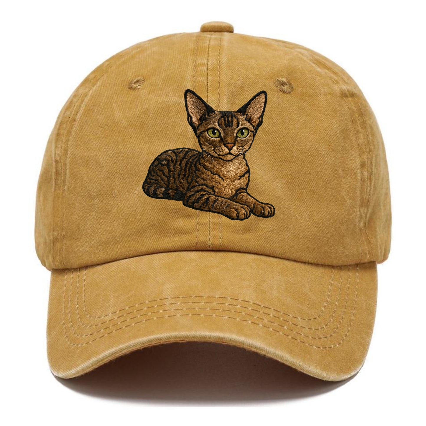 Devon Rex  relaxed lying down with head Classic Cap - Golden Harvest(Yellow)