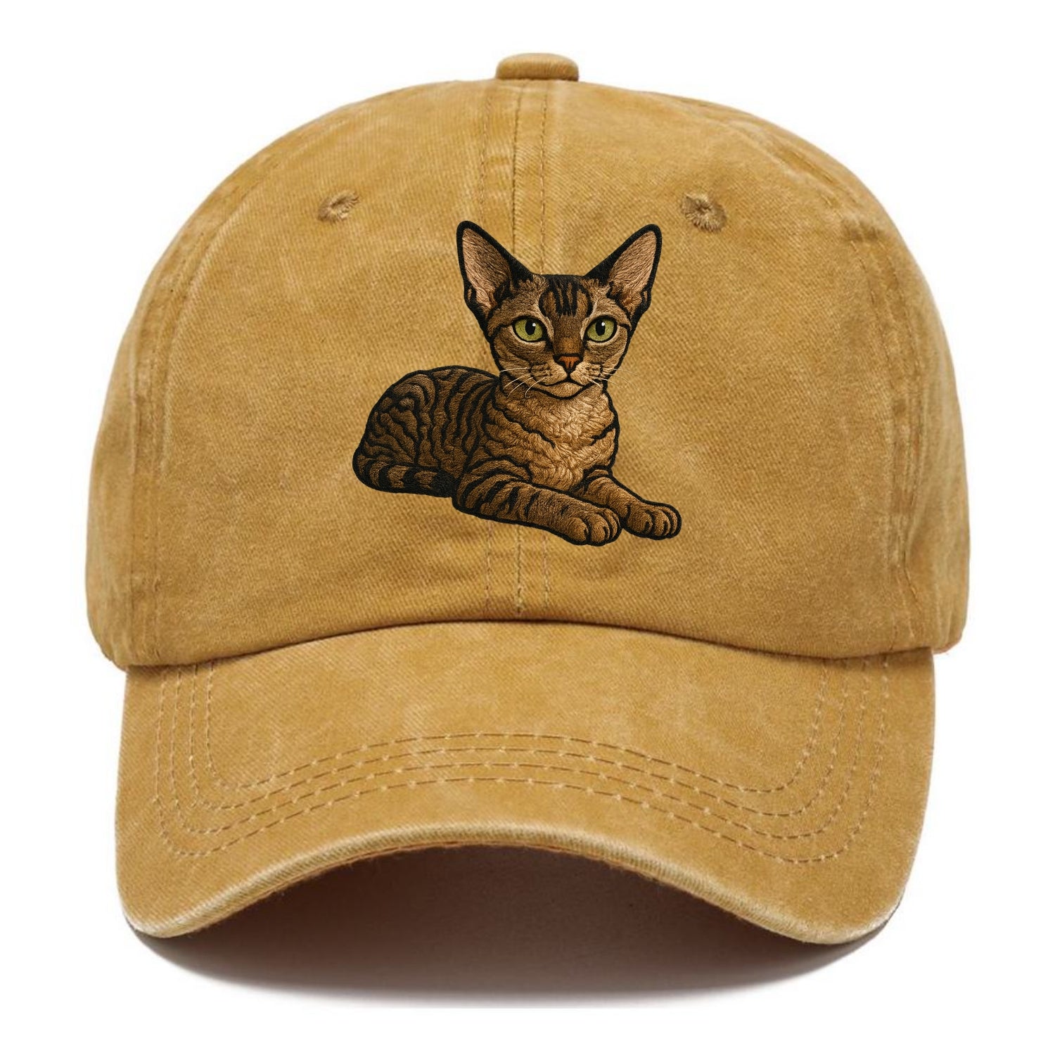 Devon Rex  relaxed lying down with head Classic Cap - Golden Harvest(Yellow)