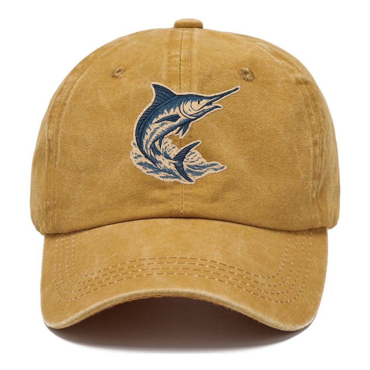 SWORDFISH MARLIN - leaping marlin in blue and silver , sport fishing - Classic Cap - Golden Harvest(Yellow)