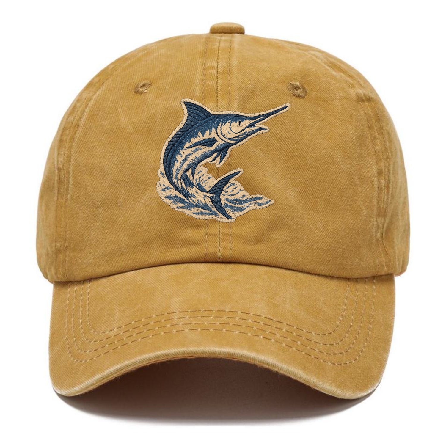 SWORDFISH MARLIN - leaping marlin in blue and silver , sport fishing - Classic Cap - Golden Harvest(Yellow)