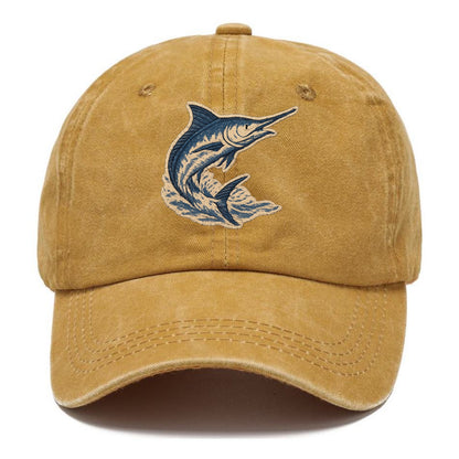 SWORDFISH MARLIN - leaping marlin in blue and silver , sport fishing - Classic Cap - Golden Harvest(Yellow)