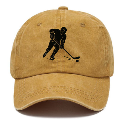 Ice hockey player shooting puck - Classic Cap - Golden Harvest(Yellow)