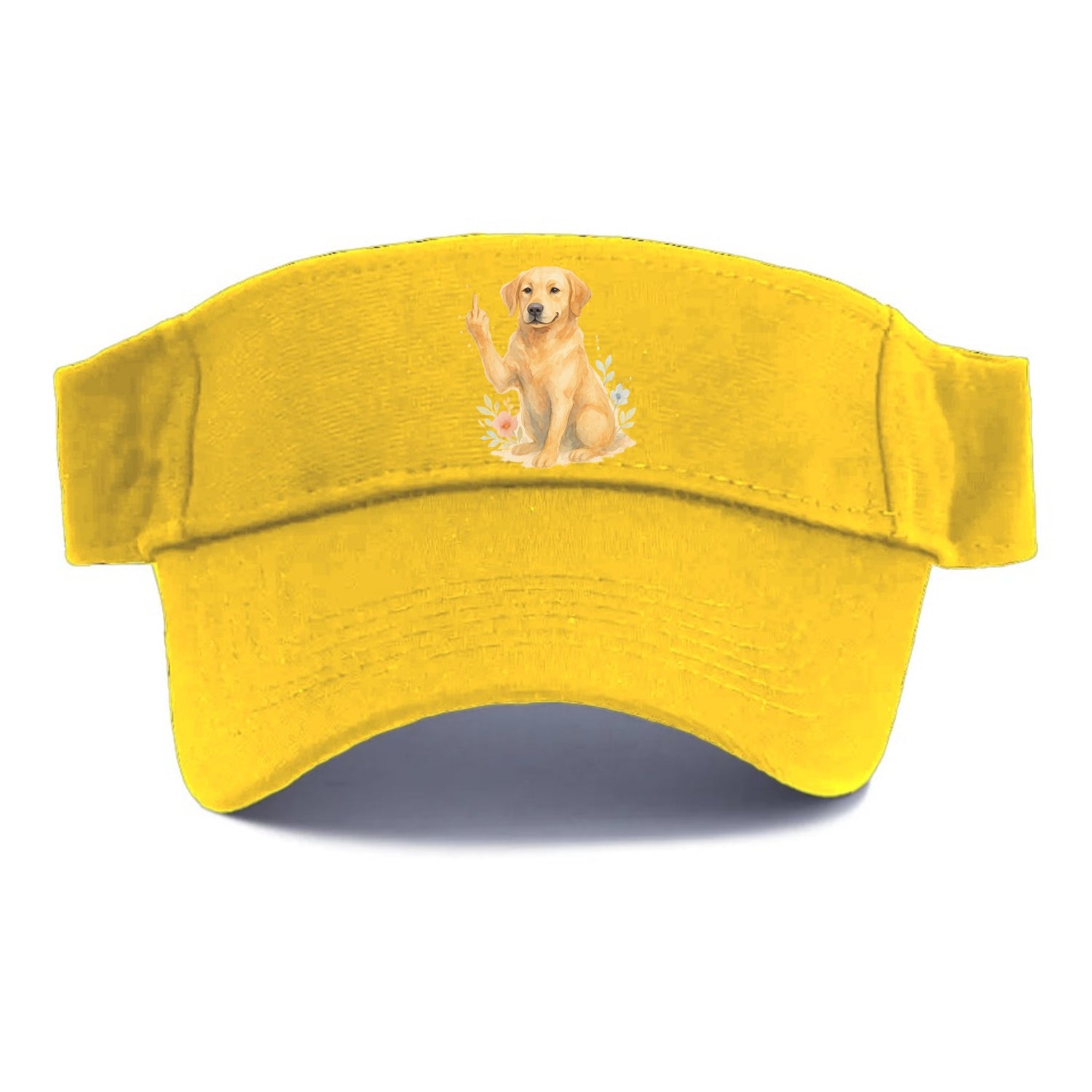 Labrador Retriever yellow sitting pretty, friendly face, strong paw up with sass - Visor - Golden Harvest(Yellow)