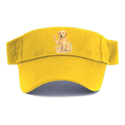 Labrador Retriever yellow sitting pretty, friendly face, strong paw up with sass - Visor - Golden Harvest(Yellow)