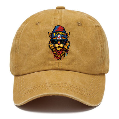 Tucson Wildcat wearing Arizona beanie with A patch - Classic Cap - Golden Harvest(Yellow)