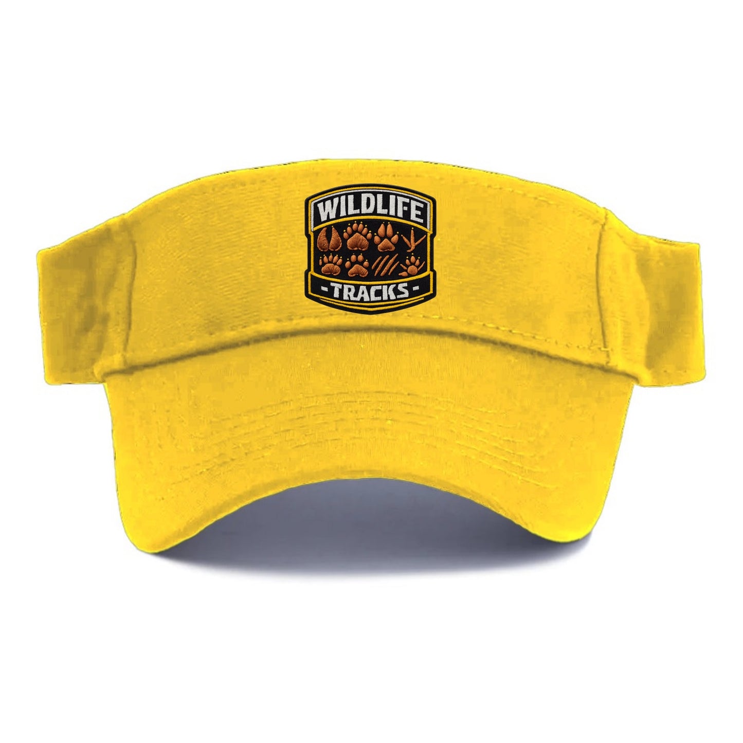 WILDLIFE TRACKS - animal footprints in brown , tracker - Visor - Golden Harvest(Yellow)
