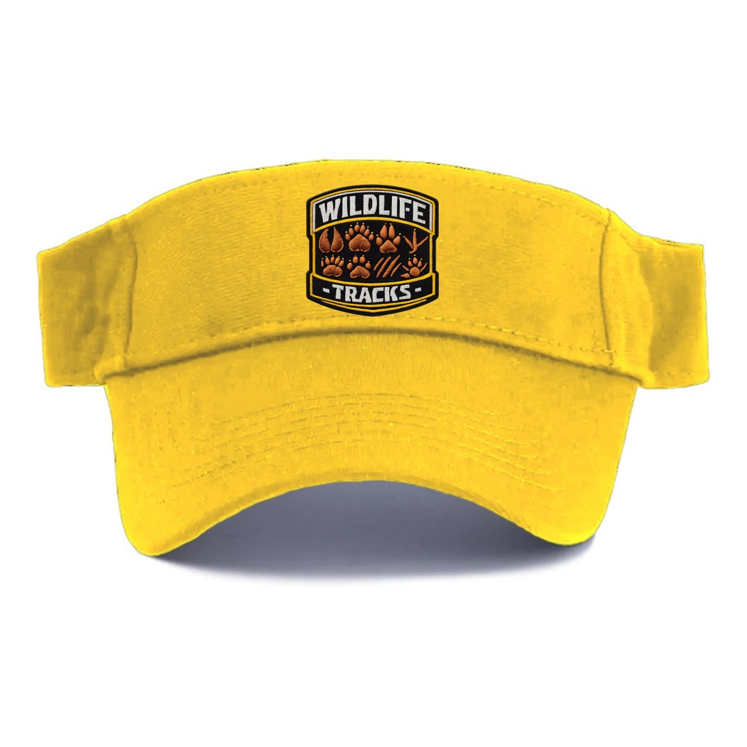 WILDLIFE TRACKS - animal footprints in brown , tracker - Visor - Golden Harvest(Yellow)