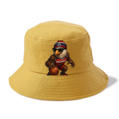 DC Eagle wearing Wizards red white and blue beanie with monument patch and wayfarer - Bucket Hat - Golden Harvest(Yellow)