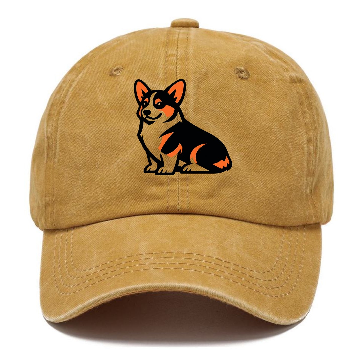 Tricolor Corgi Charm - Classic Cap - Golden Harvest(Yellow)
