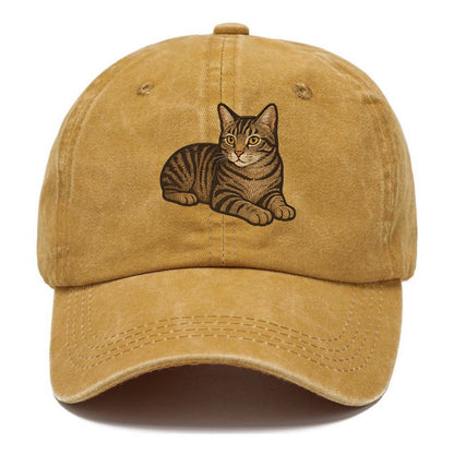 Manx  relaxed lying down with head up em Classic Cap - Golden Harvest(Yellow)