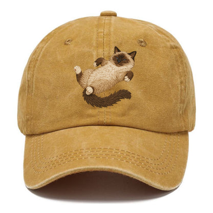 Birman  fully relaxed sprawled out embro Classic Cap - Golden Harvest(Yellow)