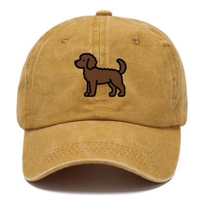 Labradoodle - Chocolate curly flat side profile - Classic Cap - Golden Harvest(Yellow)