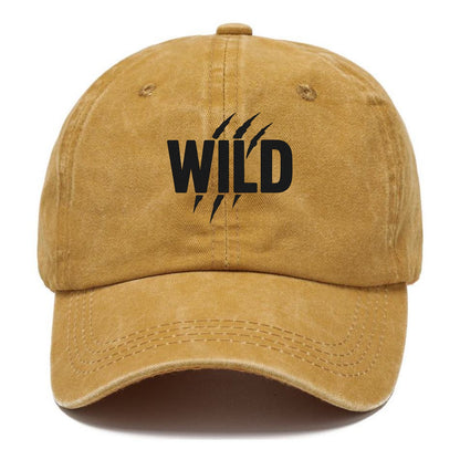 Bold typography design - "WILD" - untamed, natural, free - Classic Cap - Golden Harvest(Yellow)