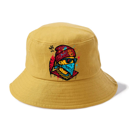 Los Angeles Trojan wearing USC beanie with SC patch - Bucket Hat - Golden Harvest(Yellow)