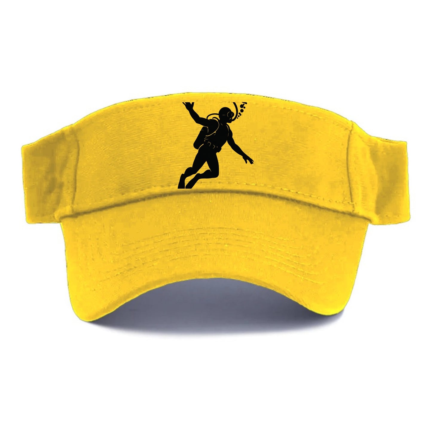 Scuba diver descending with gear - Visor - Golden Harvest(Yellow)