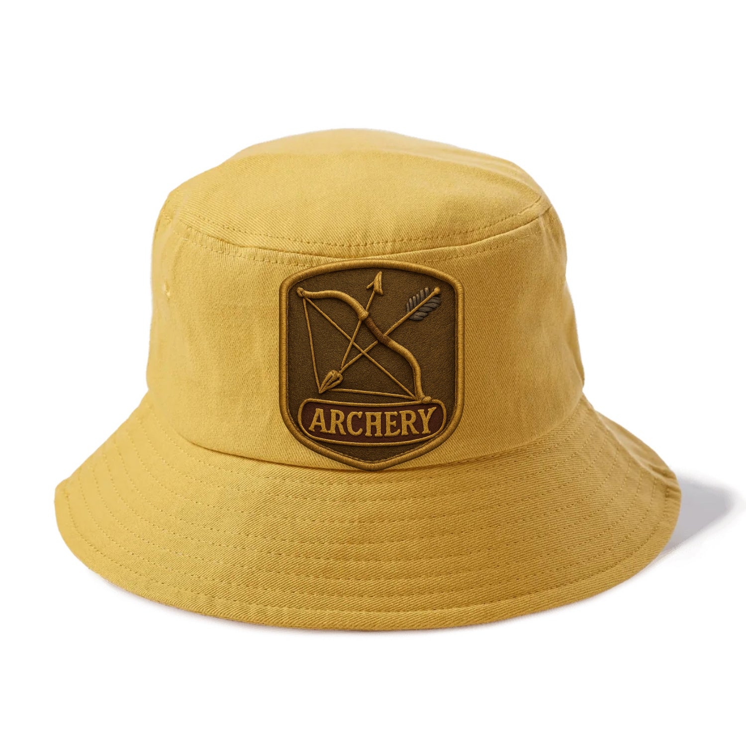 Bow and arrow crossed - archery enthusiast - Bucket Hat - Golden Harvest(Yellow)