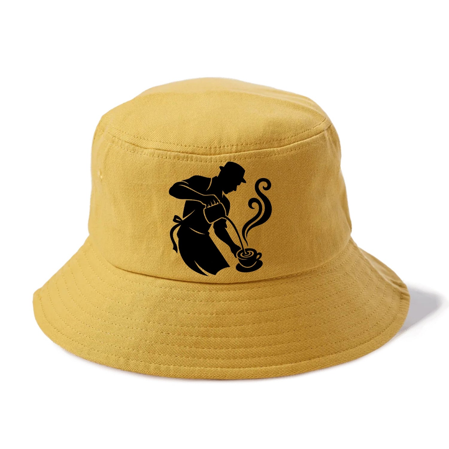 Barista creating latte art - Bucket Hat - Golden Harvest(Yellow)