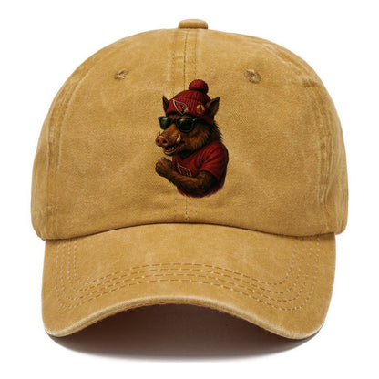 Arizona Javelina wearing Cardinals beanie with desert patch and wayfarer sunglasses - Classic Cap - Golden Harvest(Yellow)