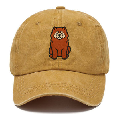 Chow Chow - Red fluffy sitting pose - Classic Cap - Golden Harvest(Yellow)