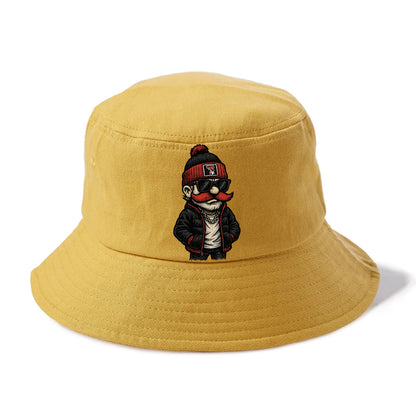 Lubbock Raider wearing Texas Tech beanie with guns up patch - Bucket Hat - Golden Harvest(Yellow)