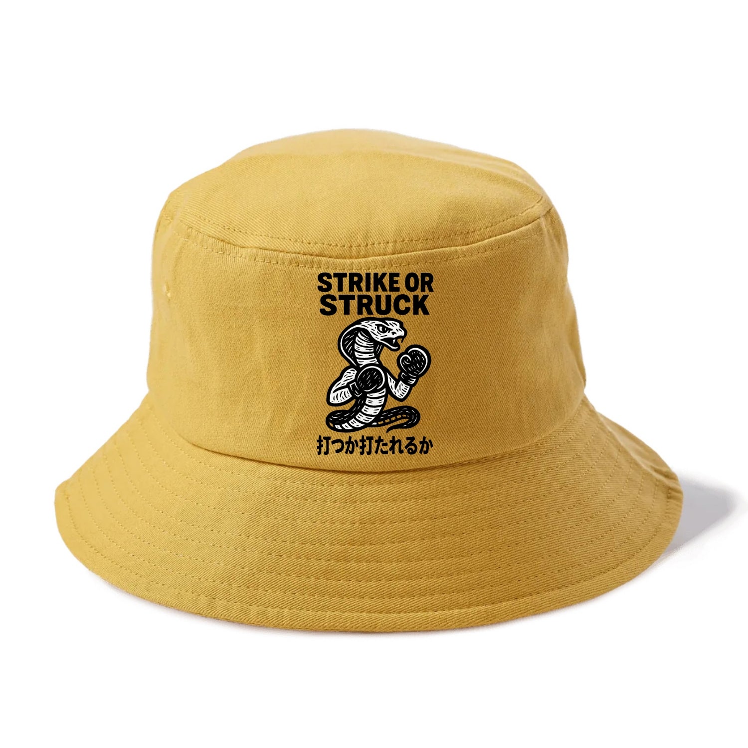 Strike or Struck - Cobra wearing boxing Bucket Hat - Golden Harvest(Yellow)