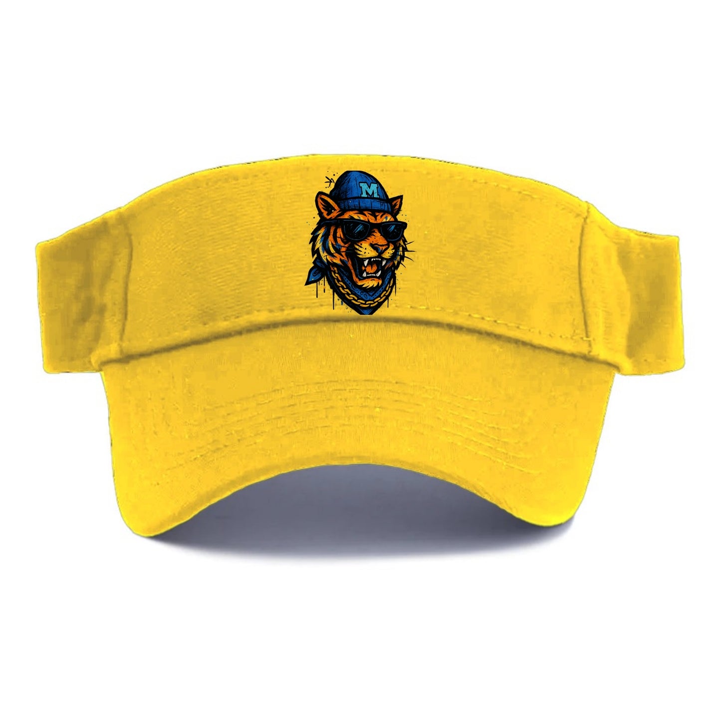 Memphis Tiger wearing Memphis beanie with M patch - Visor - Golden Harvest(Yellow)