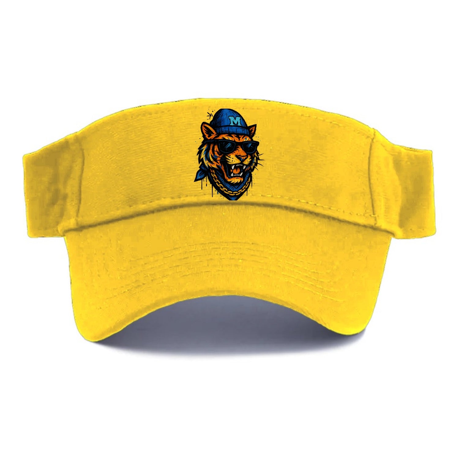 Memphis Tiger wearing Memphis beanie with M patch - Visor - Golden Harvest(Yellow)