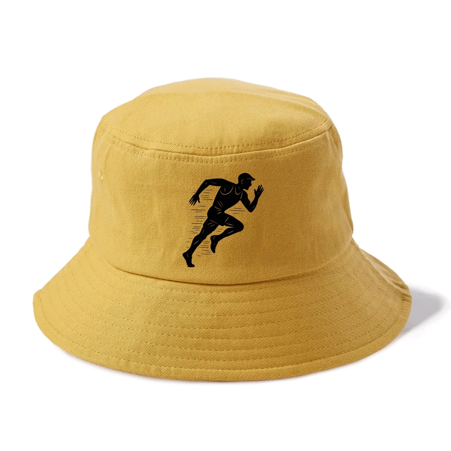 Runner in full stride sprinting - Bucket Hat - Golden Harvest(Yellow)