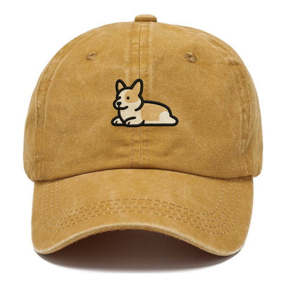 Corgi - Sploot lying position - Classic Cap - Golden Harvest(Yellow)