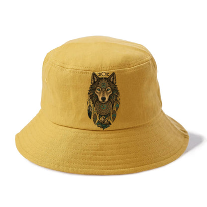 Tattoo Wolf Flash  - Bucket Hat - Golden Harvest(Yellow)
