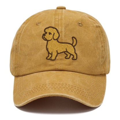 Dandie Dinmont Terrier Mustard Colored Pose Classic Cap - Golden Harvest(Yellow)