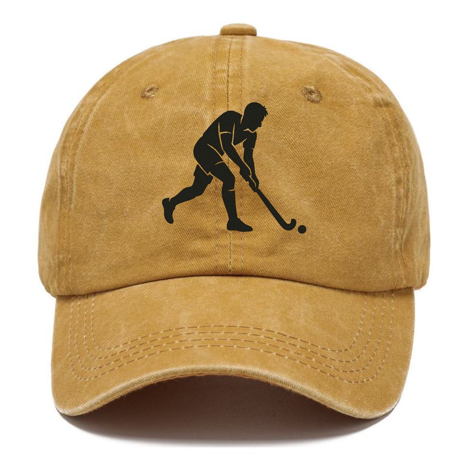 Field hockey player striking the ball - Classic Cap - Golden Harvest(Yellow)