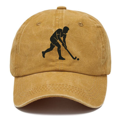 Field hockey player striking the ball - Classic Cap - Golden Harvest(Yellow)