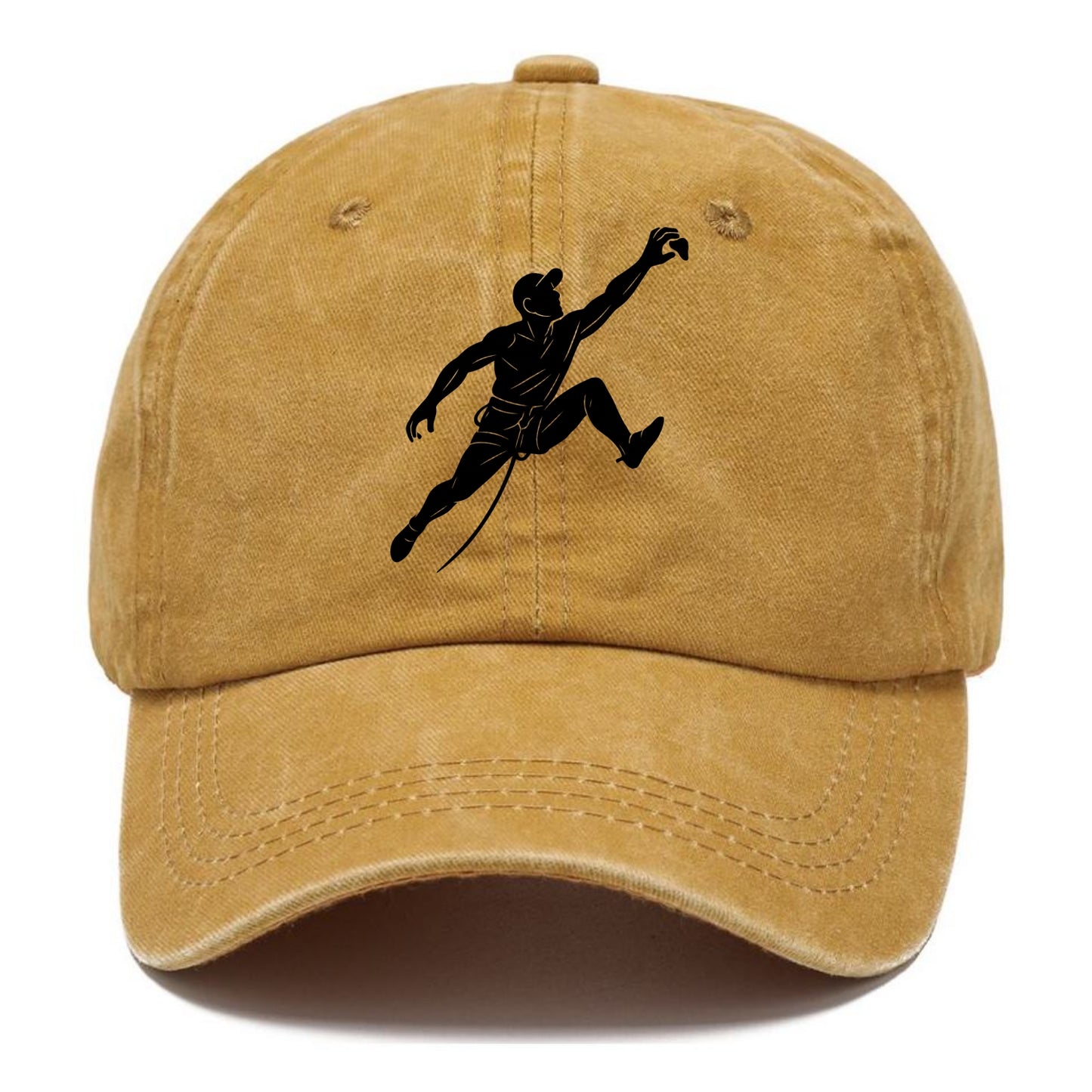 Rock wall climber reaching hold - Classic Cap - Golden Harvest(Yellow)