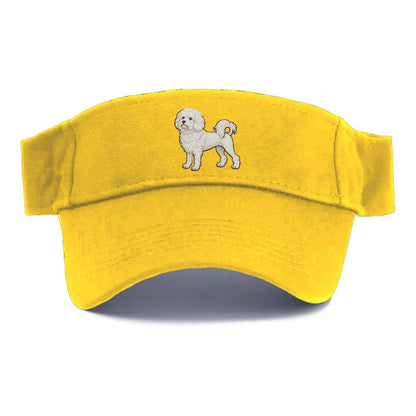 Löwchen - Little Lion Dog white embroidered pose - Visor - Golden Harvest(Yellow)