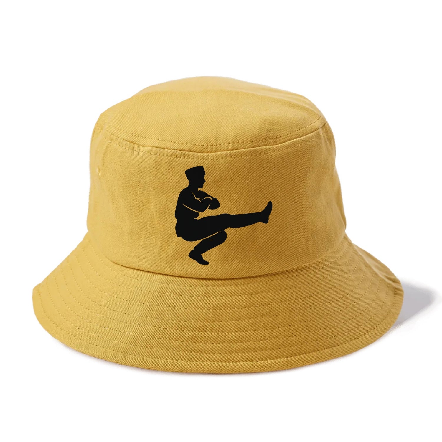 Russian Cossack dancer squat kick - Bucket Hat - Golden Harvest(Yellow)