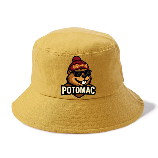 Potomac Beaver wearing Commanders beanie with monument patch and wayfarer sunglasses - Bucket Hat - Golden Harvest(Yellow)