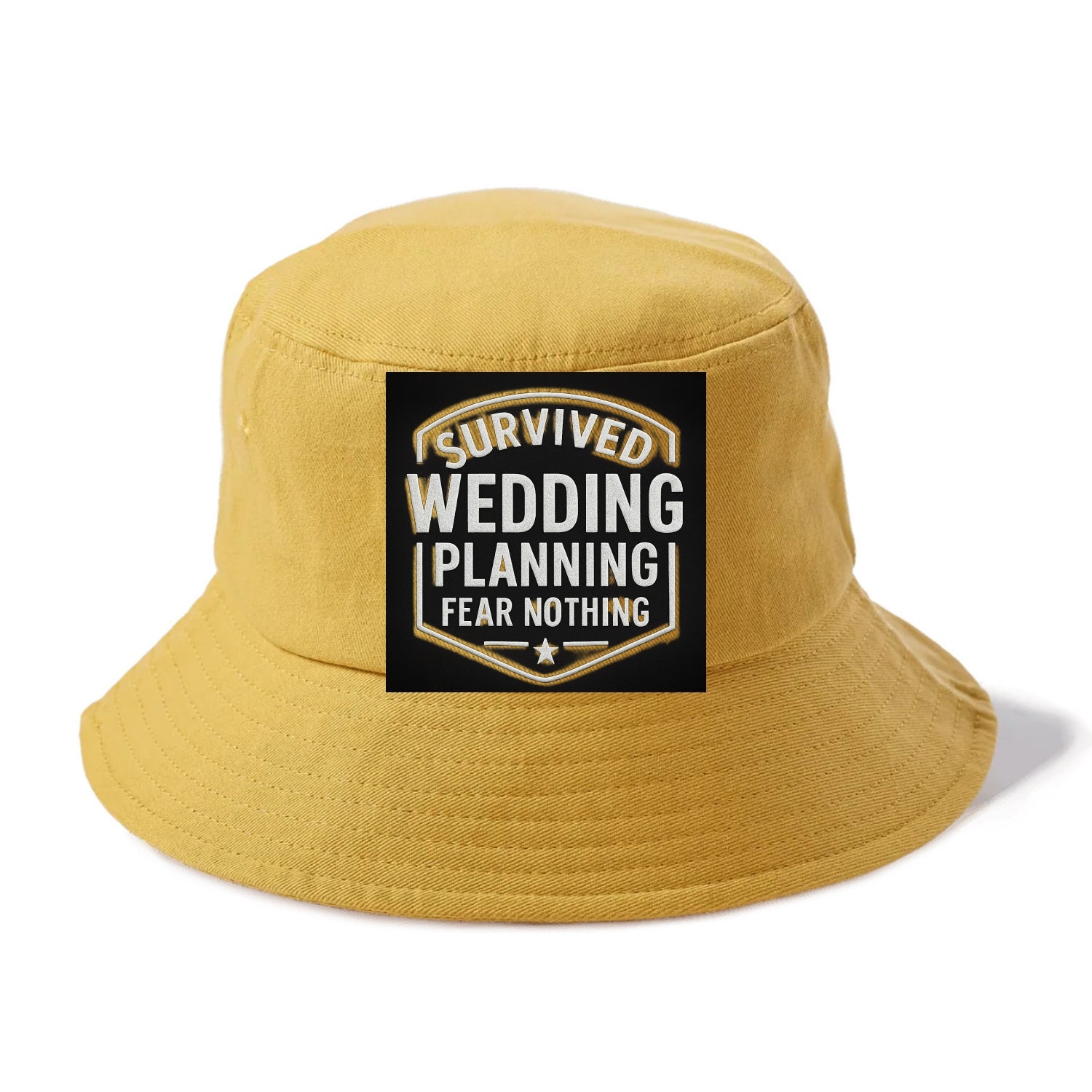 Survived wedding planning, fear nothing - Bucket Hat - Golden Harvest(Yellow)