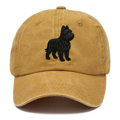 Briard - Black wavy coat embroidered herding pose - Classic Cap - Golden Harvest(Yellow)