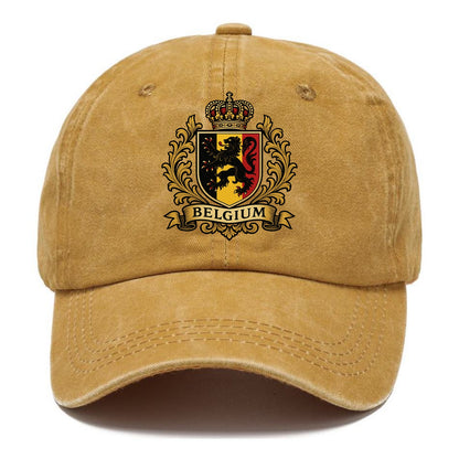 Belgium Lion Emblem (black Lion Rampant, Black/yellow/red Shield) Classic Cap - Golden Harvest(Yellow)