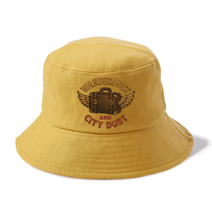 Wanderlust And City Dust  - Bucket Hat - Golden Harvest(Yellow)