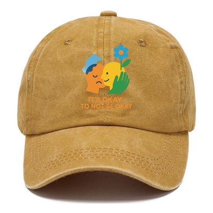 Mental health stigma fading as support grows - "It's Okay to Not Be Okay" - wellbeing - Classic Cap - Golden Harvest(Yellow)