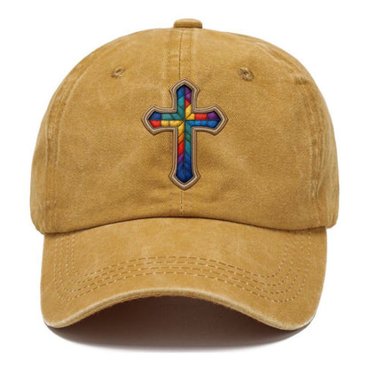Stained Glass Cross  - Classic Cap - Golden Harvest(Yellow)