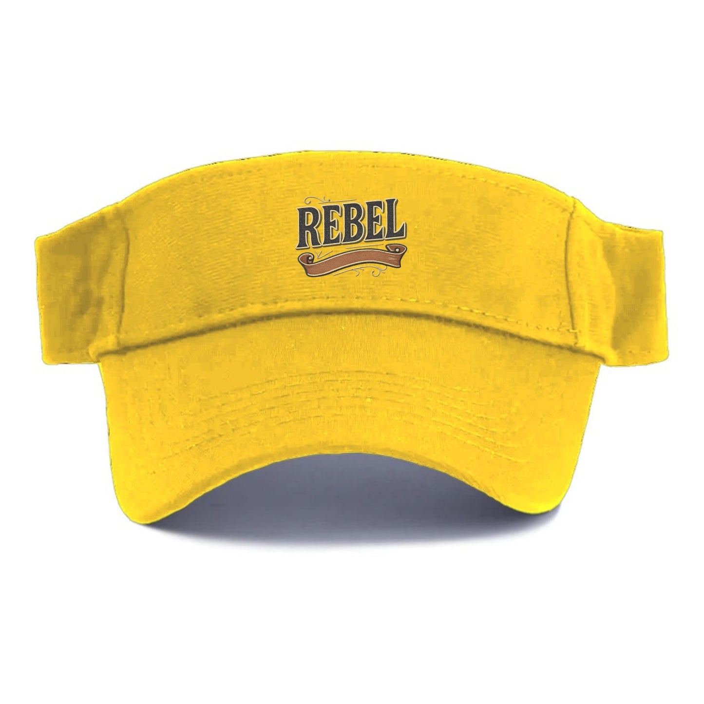 Bold typography design - "REBEL" - nonconformist, rule breaker, independent thinker - Visor - Golden Harvest(Yellow)