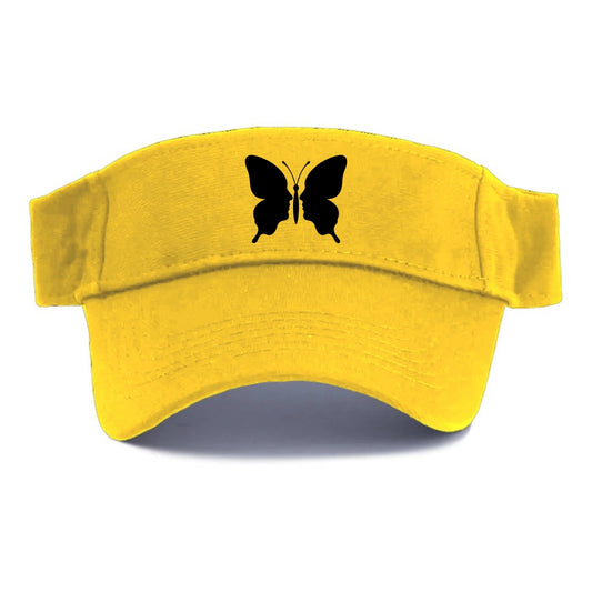 Butterfly wings - negative space reveals hidden faces or patterns - Visor - Golden Harvest(Yellow)