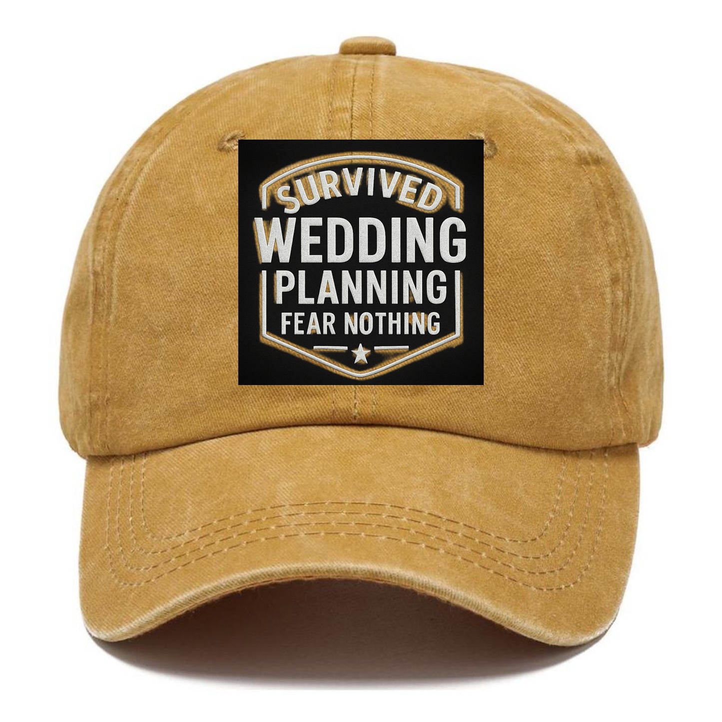 Survived wedding planning, fear nothing - Classic Cap - Golden Harvest(Yellow)