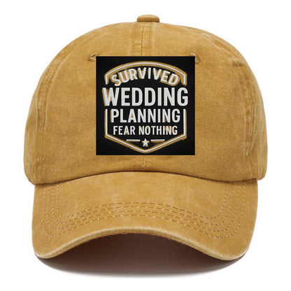 Survived wedding planning, fear nothing - Classic Cap - Golden Harvest(Yellow)