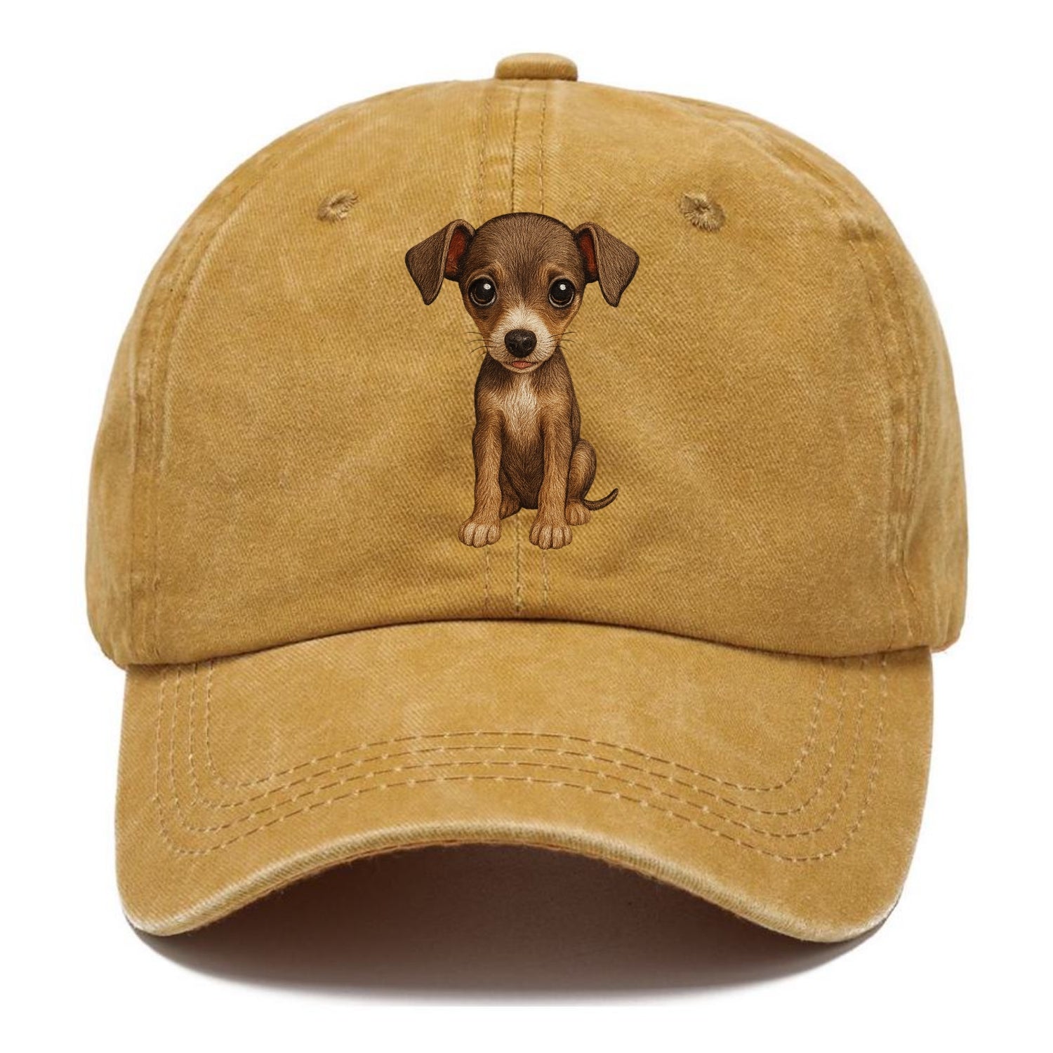 Baby Italian Greyhound Puppy - sleek tiny body, long legs, gentle eyes, front-facing, - Classic Cap - Golden Harvest(Yellow)